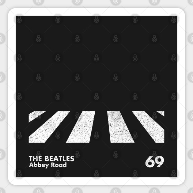 Abbey Road / Minimal Graphic Design Tribute Magnet by saudade